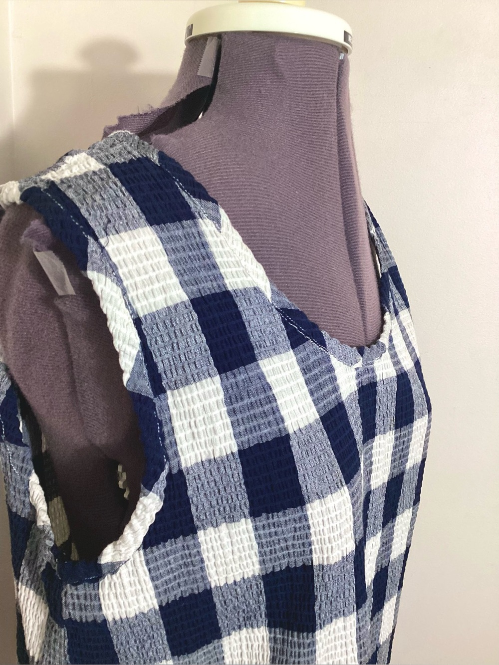 Dressbarn Vtg Gingham Tank Size 14/16 - Picture 7 of 12